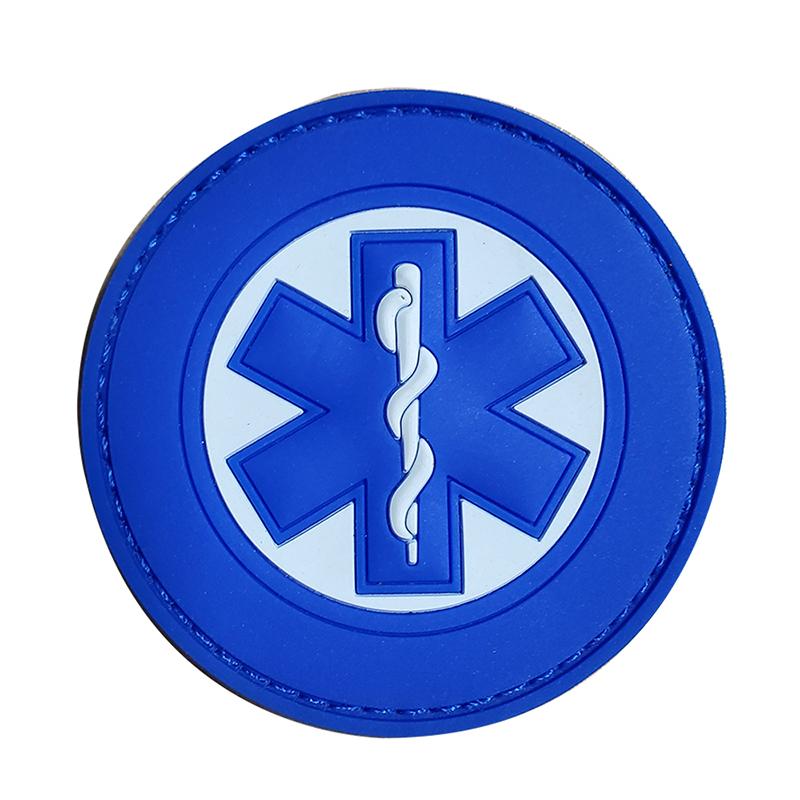 3D PVC Rubber Tactical Medic Star of Life Patch -ele-badge.com